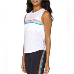 Spiritual Gangster Rainbow‎ Stripe Tank